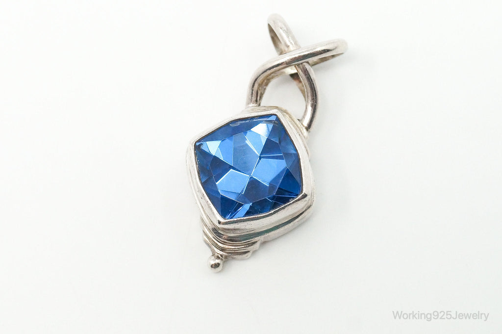 Vintage Bali Designer SARDA Blue Topaz Sterling Silver Pendant | Jewelry > Necklaces > Pendants | Wiccan Center