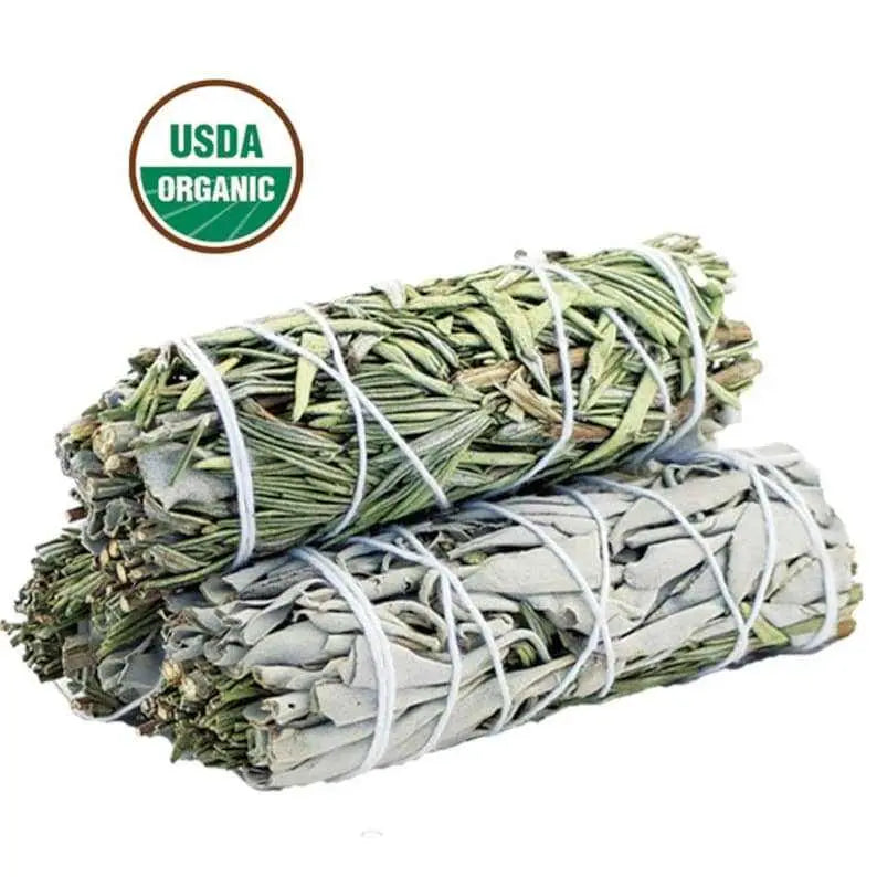 White Sage & Rosemary Smudge Stick (4 in.) | Smudge Sticks | Wiccan Center