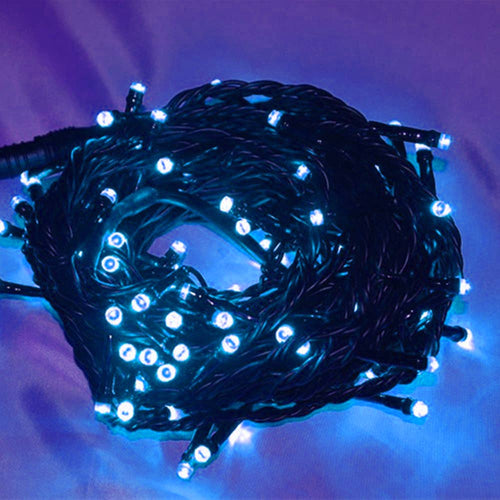 100 LED Green Wire String Light with connector - Blue | LED Lights | Wiccan Center