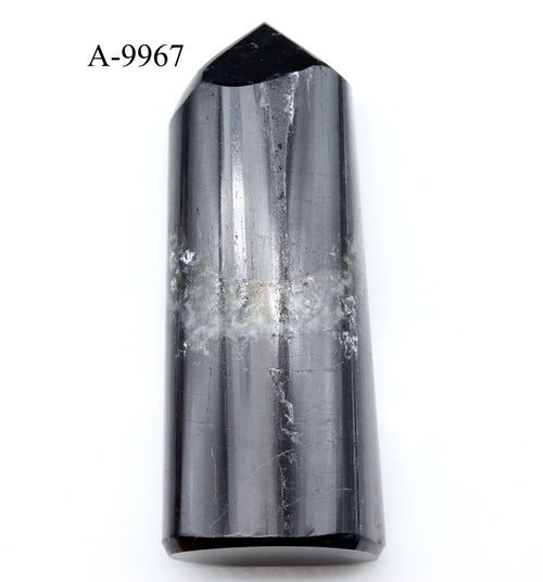 A-9967 Black Tourmaline Full Polished Tower 10.6oz. | Tourmaline | Wiccan Center