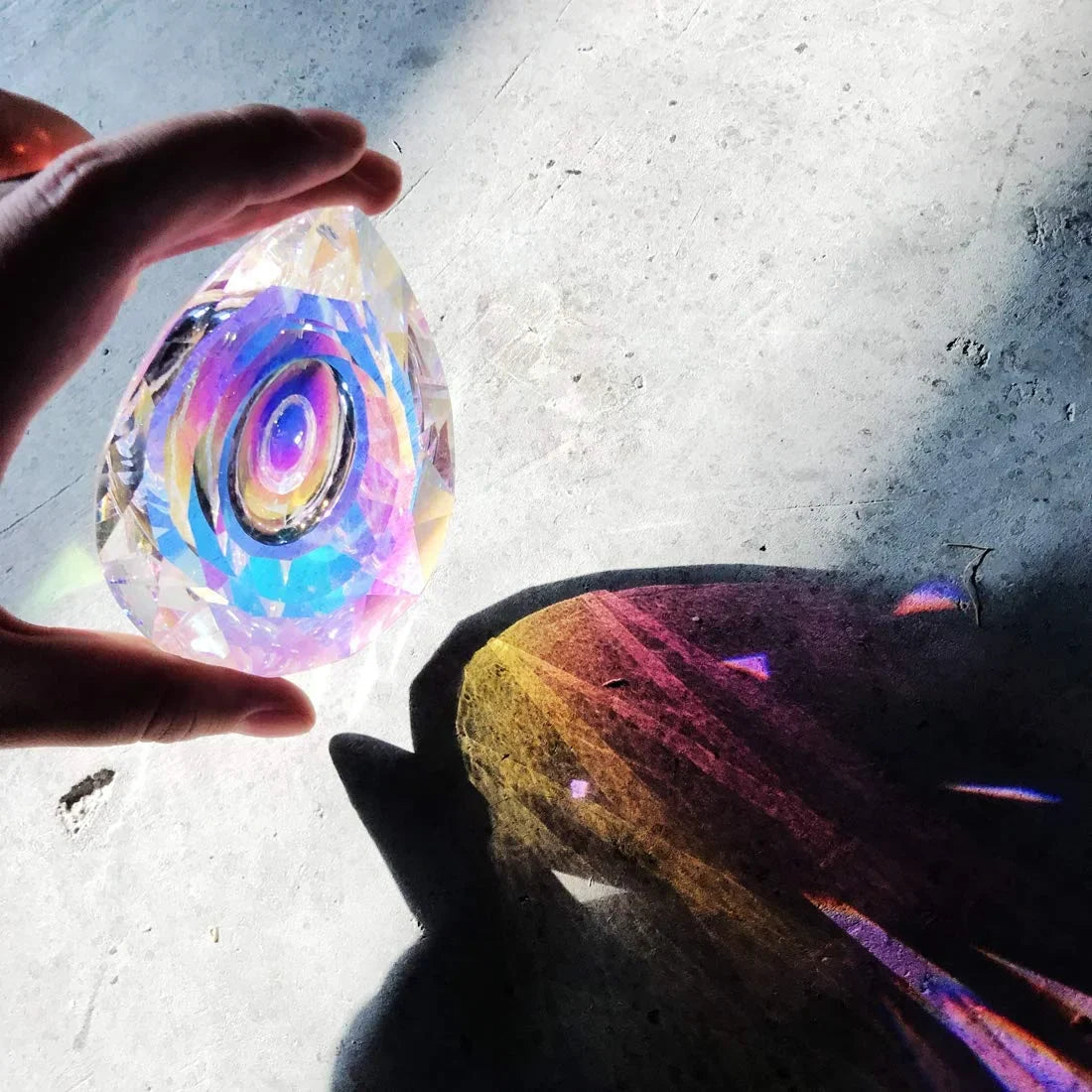 Large Crystal Rainbow Prism Pendant Sun Catcher Hanging Decor with Light Refraction Wedding Decor Home Wedding Party Decoration | | Wiccan Center
