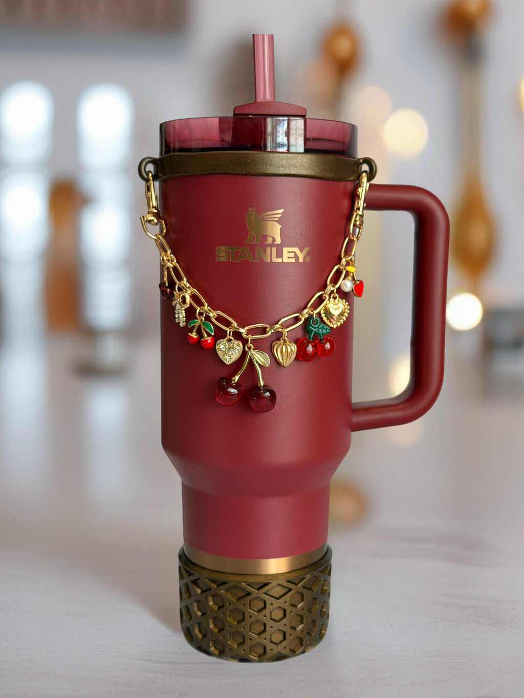 Red Velvet Cherry Deluxe Tumbler Charm Necklace | Necklace | Wiccan Center