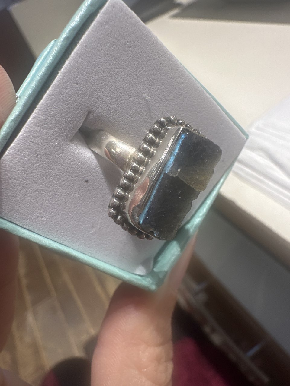 Labradorite Ring Size 6 "Framed Beauty"