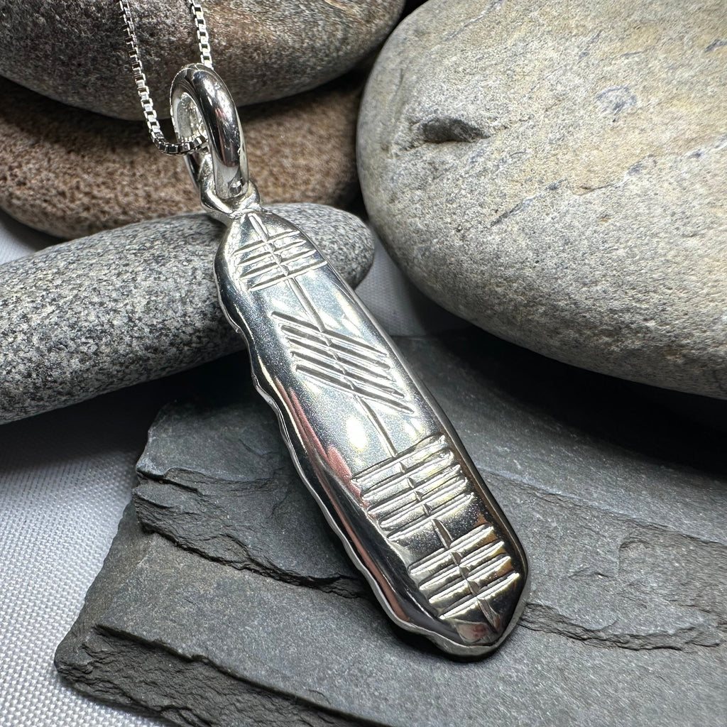 Gaelic Ireland Ogham Necklace - Made in Ireland | Pendant | Wiccan Center