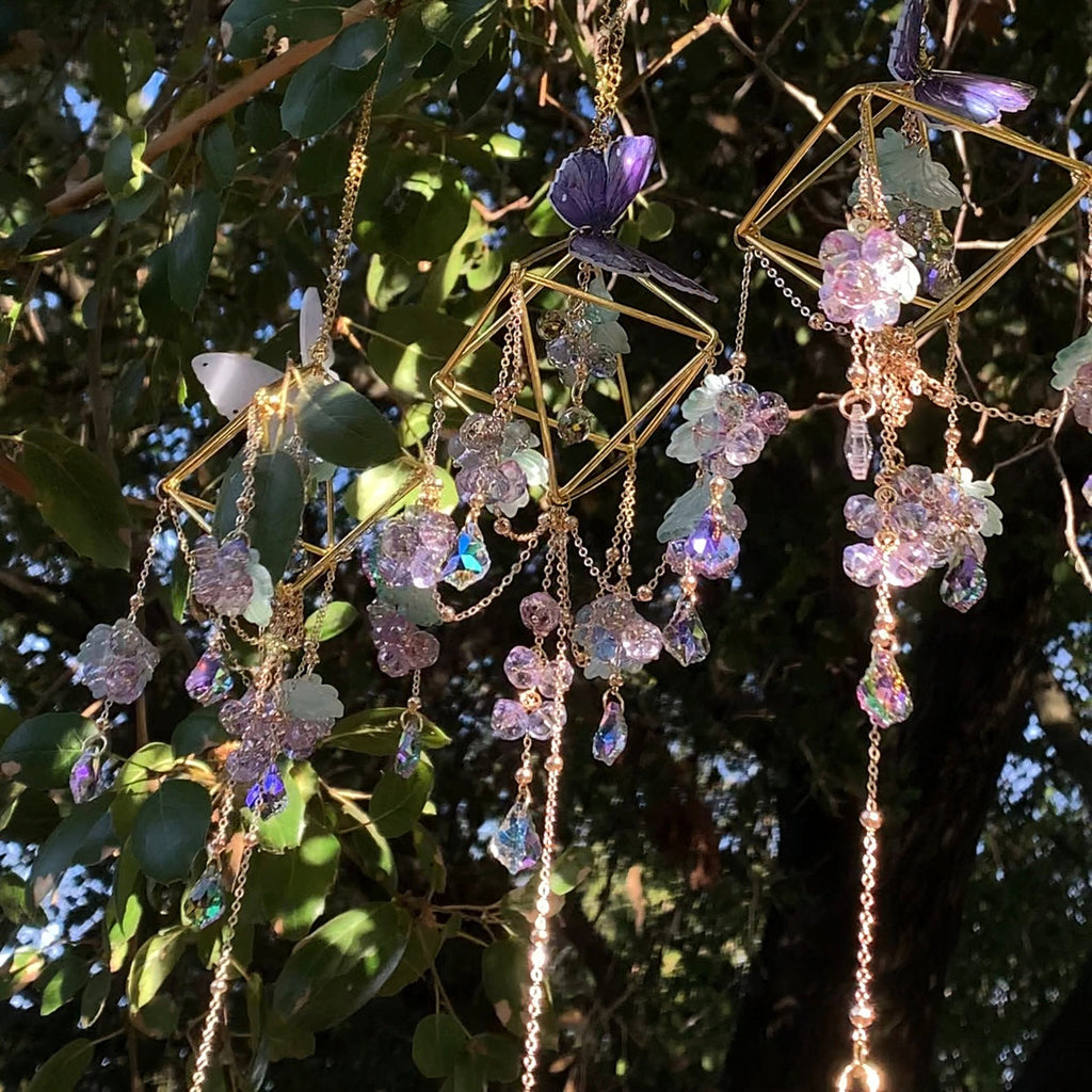 Grape Butterfly Sun Catcher