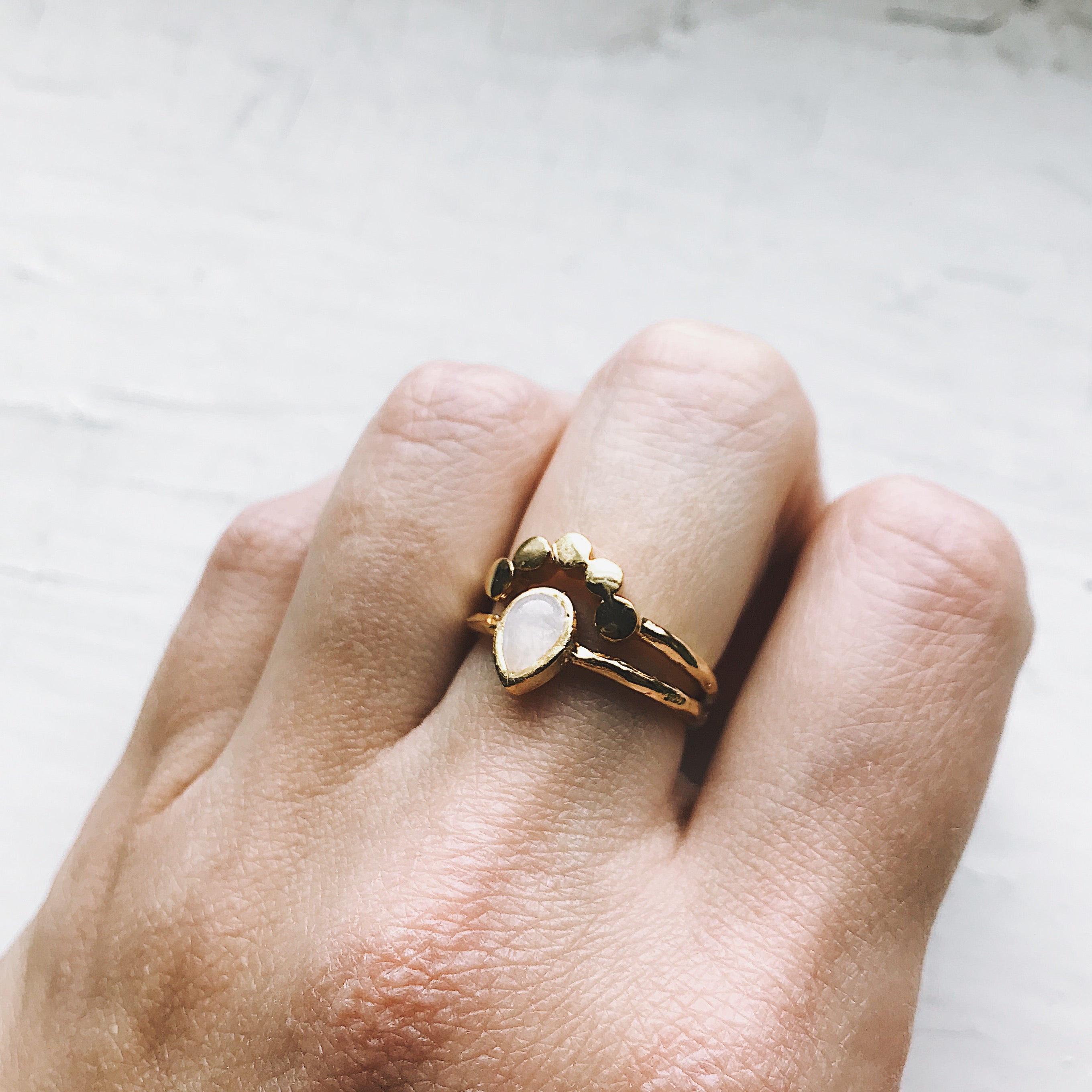 Moondrop Moonstone Ring | Ring | Wiccan Center