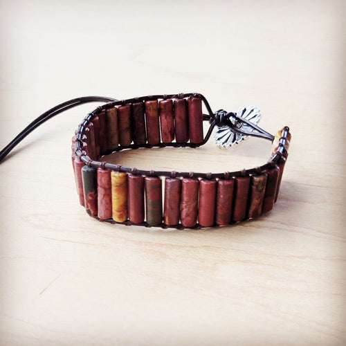 **Woven Picasso Stacked Stone Beaded Bracelet 810n | Bracelet | Wiccan Center