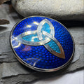 Blue Enamel Celtic Trinity Knot Brooch | Brooch | Wiccan Center
