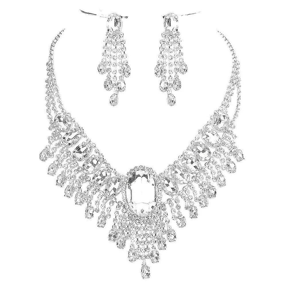 Rhinestone Water Drop Crystal Drop Set | Jewelry Sets | Wiccan Center