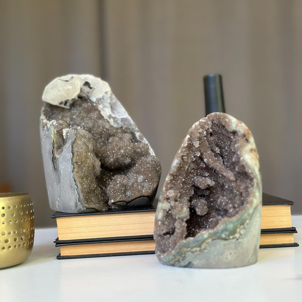 AAA Quality Uruguayan Amethyst Free Form With Calcite Set | Rocks & Fossils | Wiccan Center