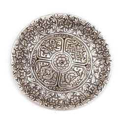 Tibetan Aluminium Round Burner 4.5" | INCENSES BURNERS | Wiccan Center