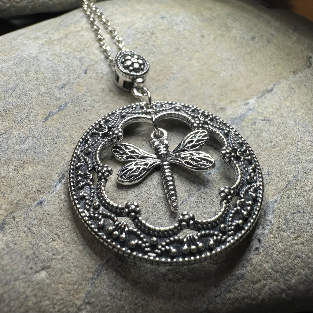Cheerful Dragonfly Necklace for Women | Pendant | Wiccan Center