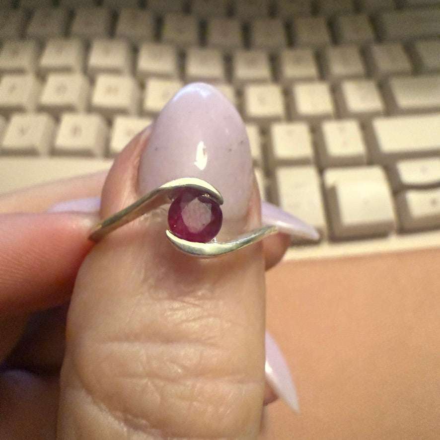 Ruby Wave Sterling Silver Ring | Rings | Wiccan Center