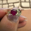 Dainty Ruby Sterling Silver Heart Ring, Size 5 | Rings | Wiccan Center