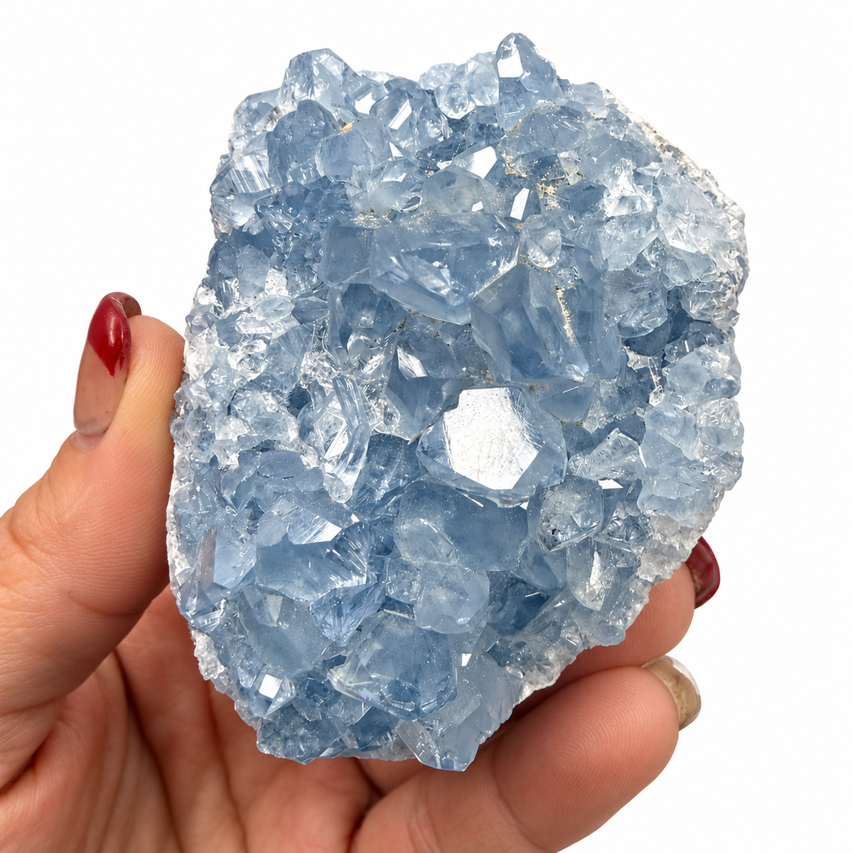 Celestite Crystal Cluster — Natural Blue Celestine for Calm & Angelic Connection | Rocks & Fossils | Wiccan Center