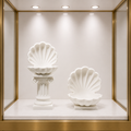 Original Venus Clam Shell Palm Stone Holder Set (2-Piece) – White 3D Printed Coastal Home Décor Display | Optional Palm Stones Included