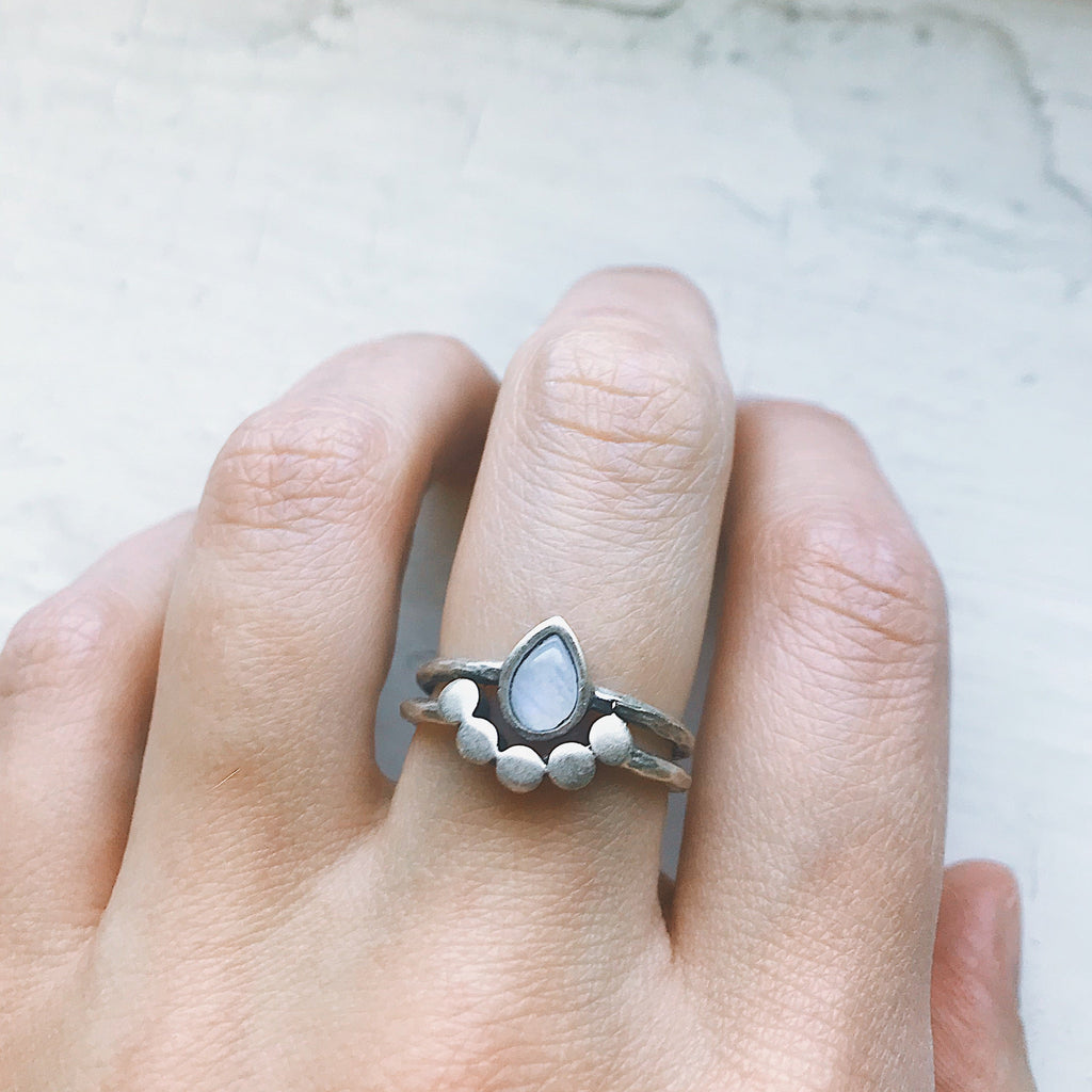 Moondrop Moonstone Ring | Ring | Wiccan Center