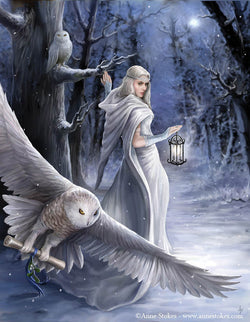 Midnight Messenger Card | Anne Stokes Yuletide Magic Cards | Wiccan Center