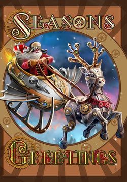 Steampunk Santa Yule Card | Anne Stokes Yuletide Magic Cards | Wiccan Center