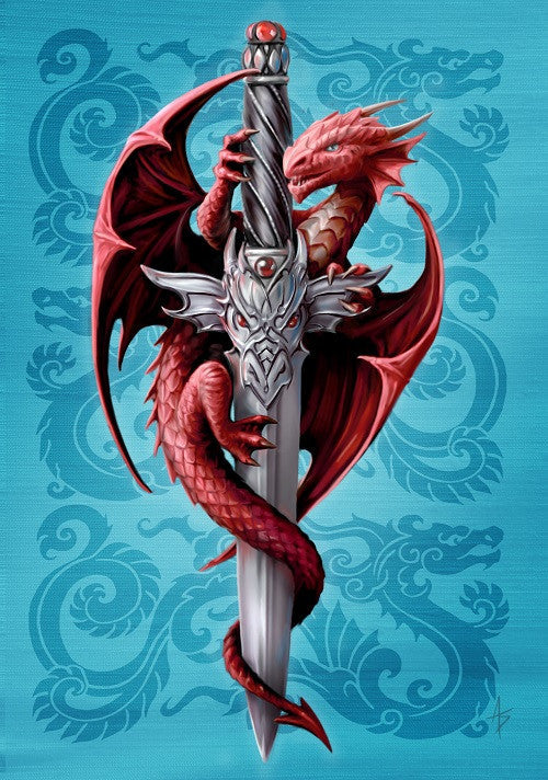 Dragon and Dagger Card by Anne Stokes | Anne Stokes Eastern Promise Cards | Wiccan Center