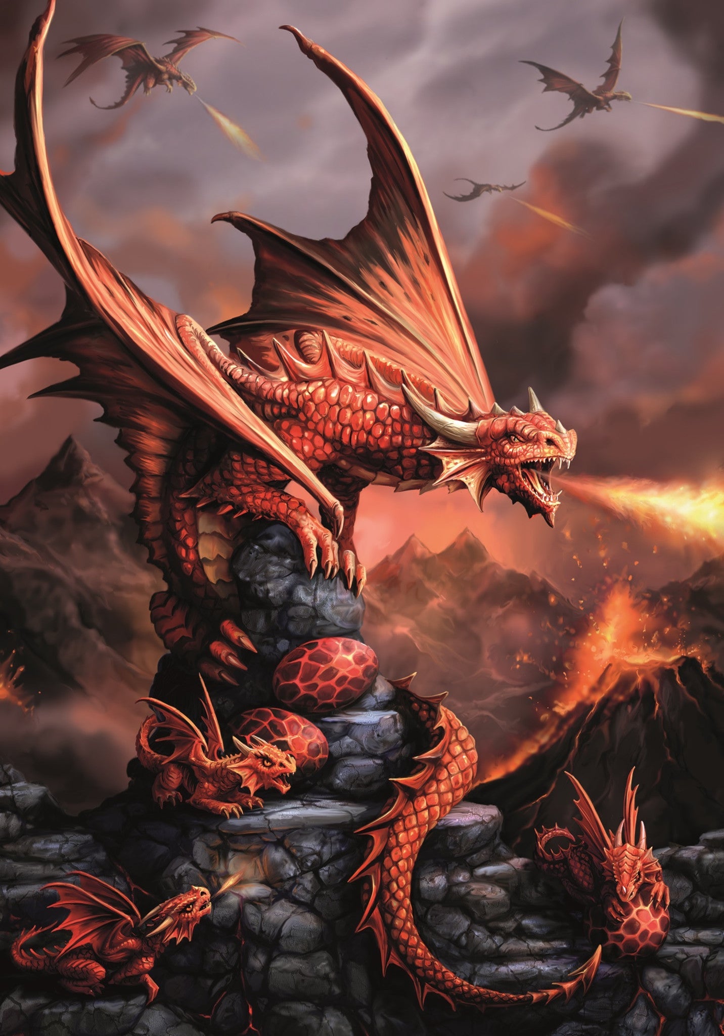 Fire Dragon Card | Anne Stokes Age of Dragons Cards | Wiccan Center