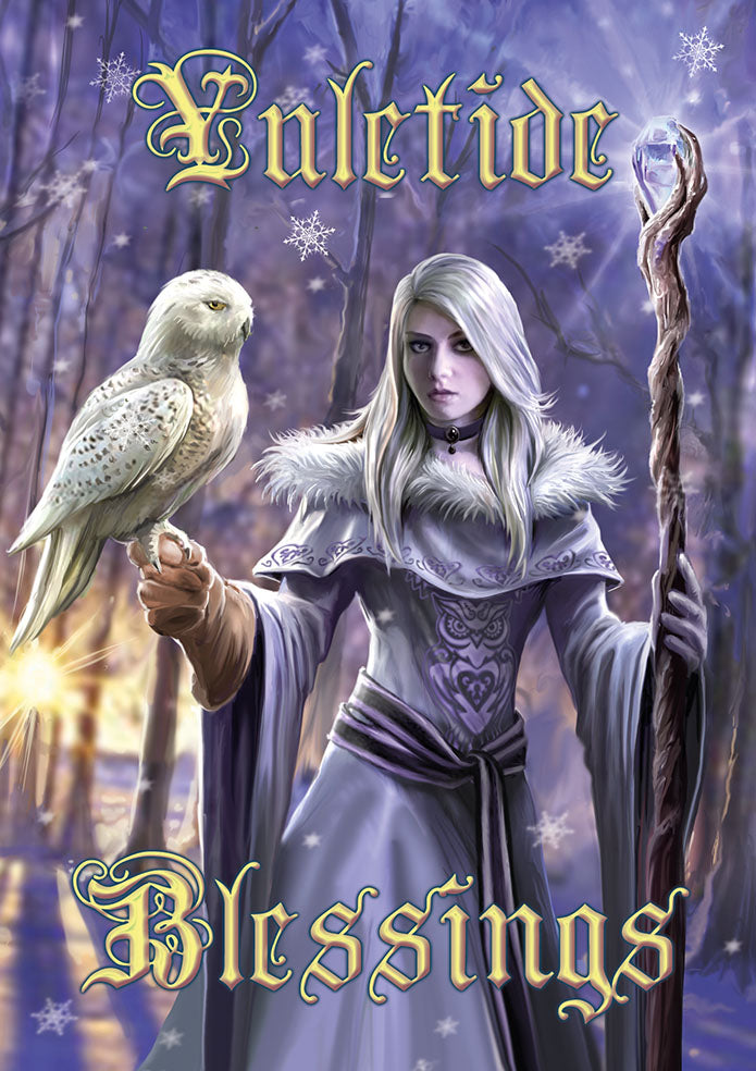 Winter Owl Yule Card | Anne Stokes Yuletide Magic Cards | Wiccan Center