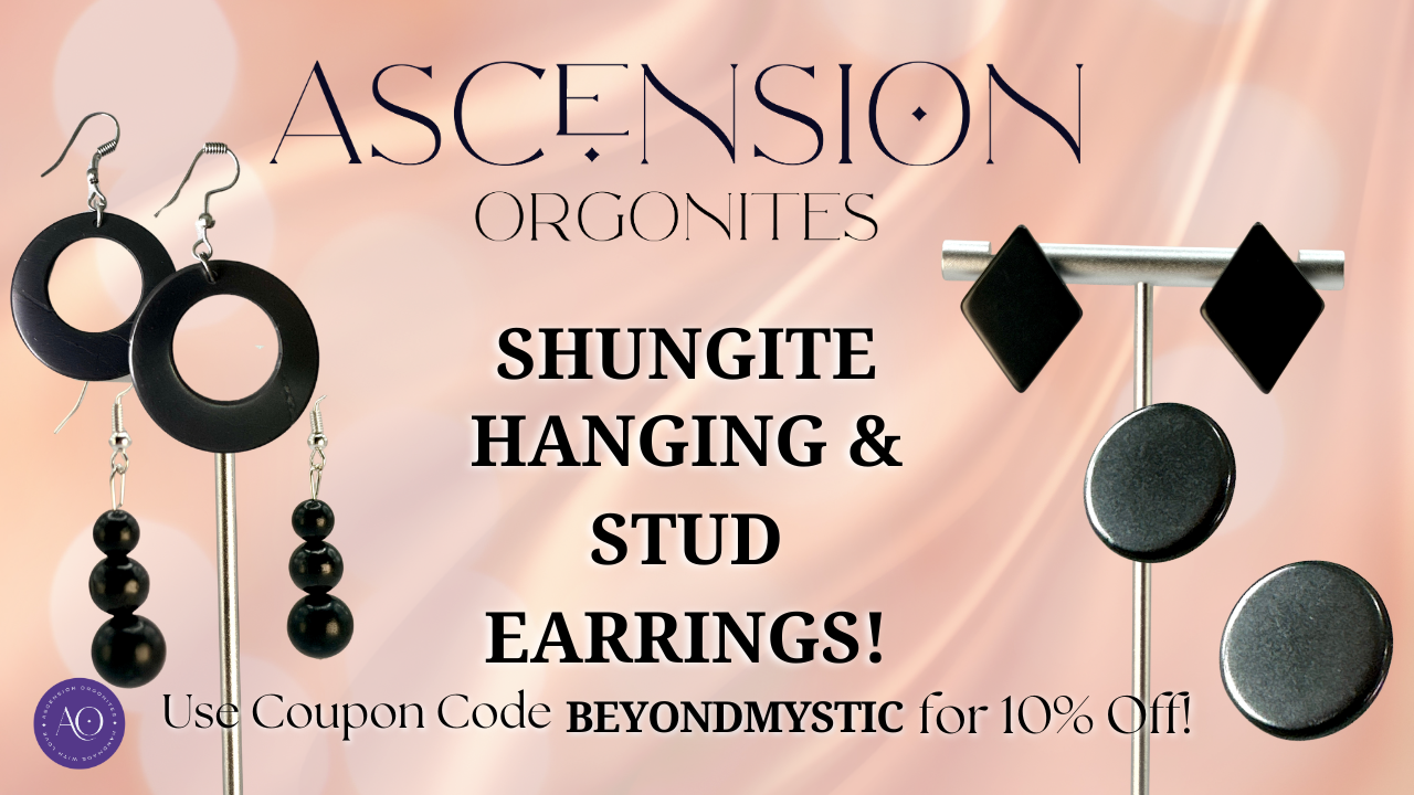 SHUNGITE EARRINGS! - EMF Protection - Hand Cut Genuine Natural Shungite Earring High Quality Black Lustrous Gemstone from Russia