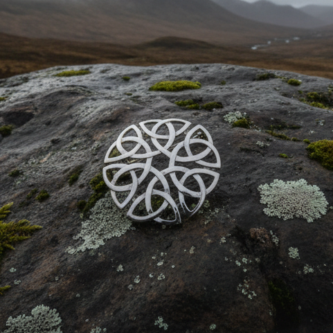 Pewter Trinity Knot Brooch - Handmade in Scotland | Brooch | Wiccan Center
