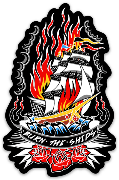 Burn The Ships Trad. Decal | | Wiccan Center