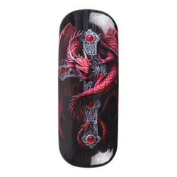 Gothic Guardian Red Dragon Eye Glass Case by Anne Stokes | Eyeglass Cases | Wiccan Center