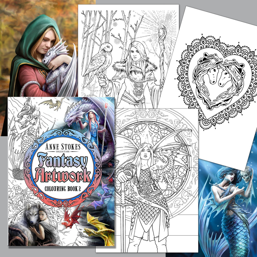 Anne Stokes Fantasy Art Coloring Book 2 | Books | Wiccan Center