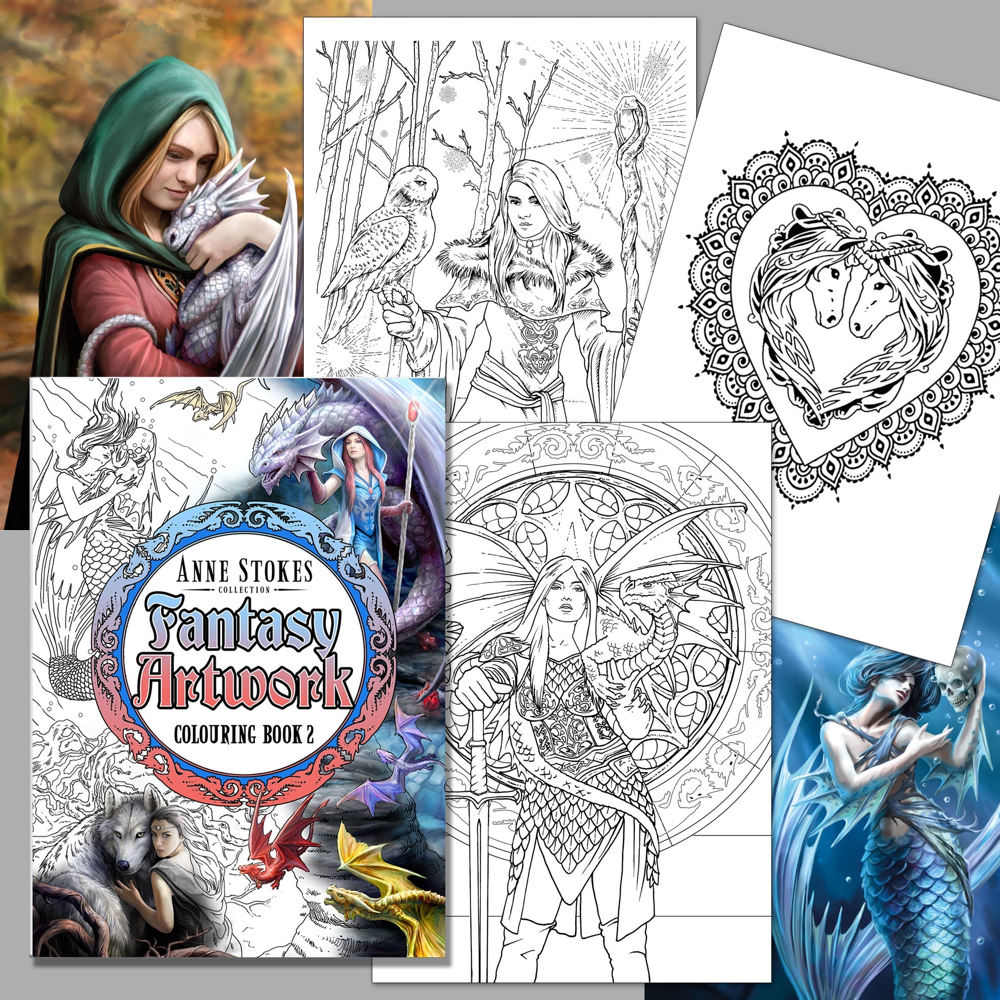 Anne Stokes Fantasy Art Coloring Book 2 | Books | Wiccan Center