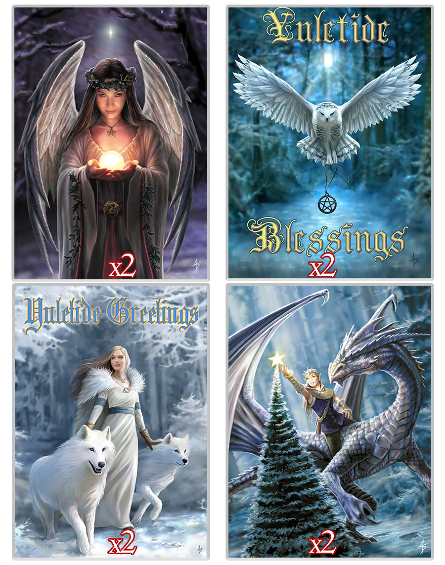 Anne Stokes Yule Cards Multipack Set | Anne Stokes Yuletide Magic Cards | Wiccan Center