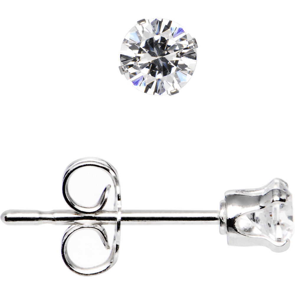 925 Sterling Silver CZ Stud Earrings | EARRINGS Stud | Wiccan Center