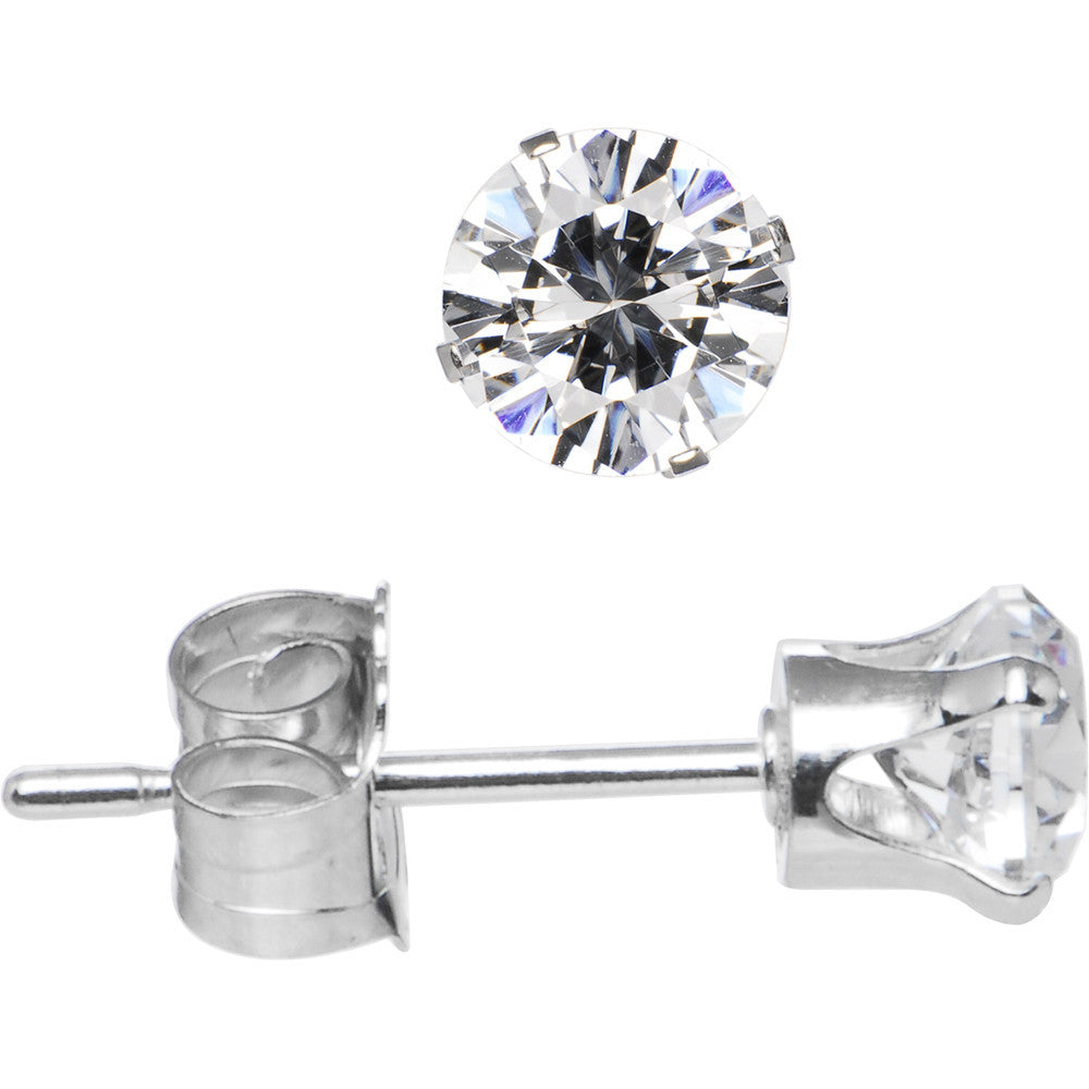 925 Sterling Silver CZ Stud Earrings | EARRINGS Stud | Wiccan Center