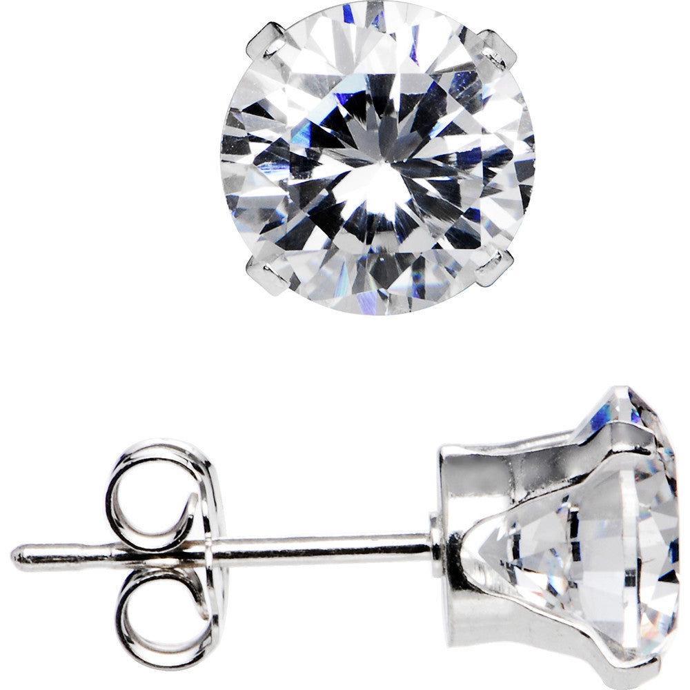 925 Sterling Silver CZ Stud Earrings | EARRINGS Stud | Wiccan Center