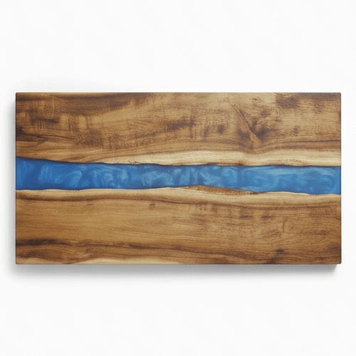 Acacia Wood Serving Board with Blue Pearl Resin | Custom Engraved Charcuterie Board | Personalized Gift for Kitchen & Events | Cutting Board | Wiccan Center