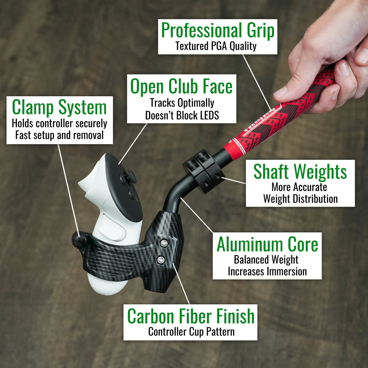 DriVR Ace - VR Golf Club Handle Accessory - Compatible with Quest 3/3s and Pro - For GOLF+ | | Wiccan Center