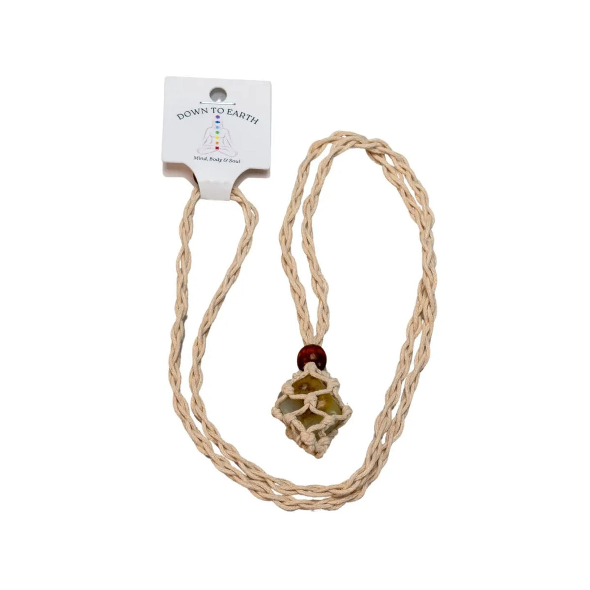 Adjustable Macrame Crystal Holder Necklace | | Wiccan Center