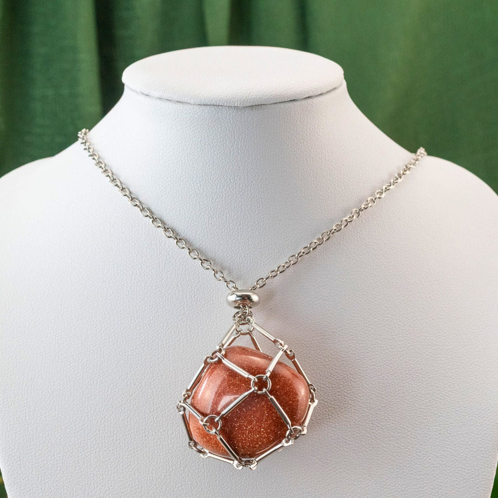 Adjustable Metal Crystal Holder Necklace | | Wiccan Center