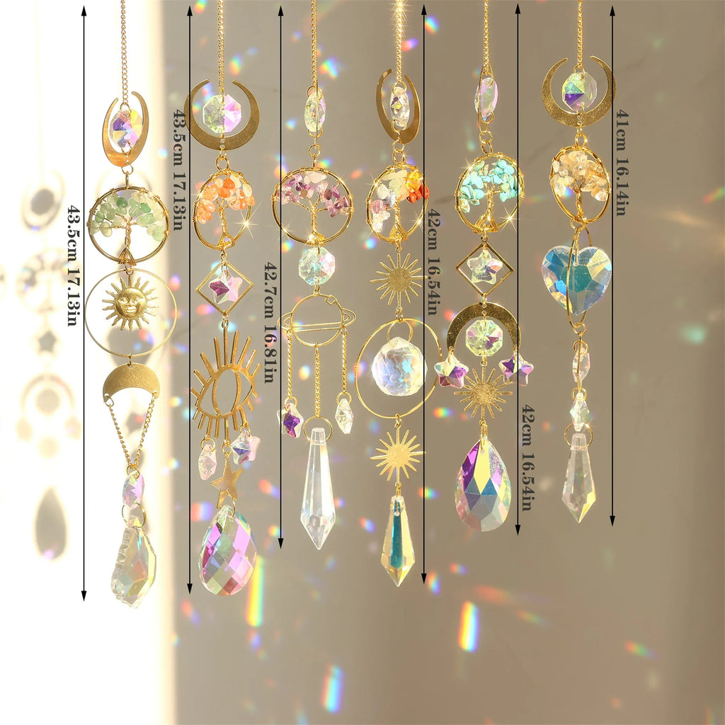 Tree of Life Crystal Pendant Sun Catcher Indoor and Outdoor Rainbow Home Garden Window Christmas Tree Wedding Decoration | | Wiccan Center