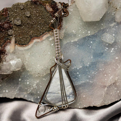 Agate Guitar Wire Wrap Pendant 4.5 Inch | Wire Wraps | Wiccan Center