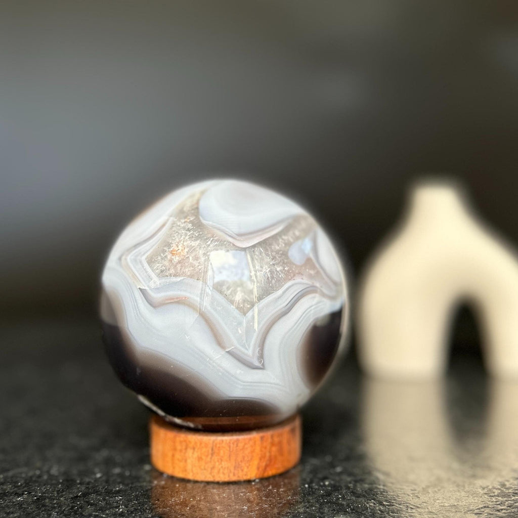Agate Sphere with Quartz formations | Amethyst Geodes | Wiccan Center