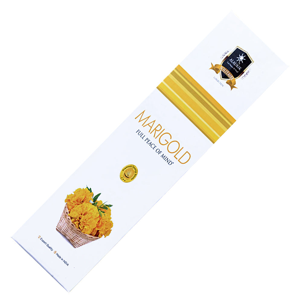 Alaukik Solitaire Collection - Marigold - 50 Gram Pack | Incense | Wiccan Center