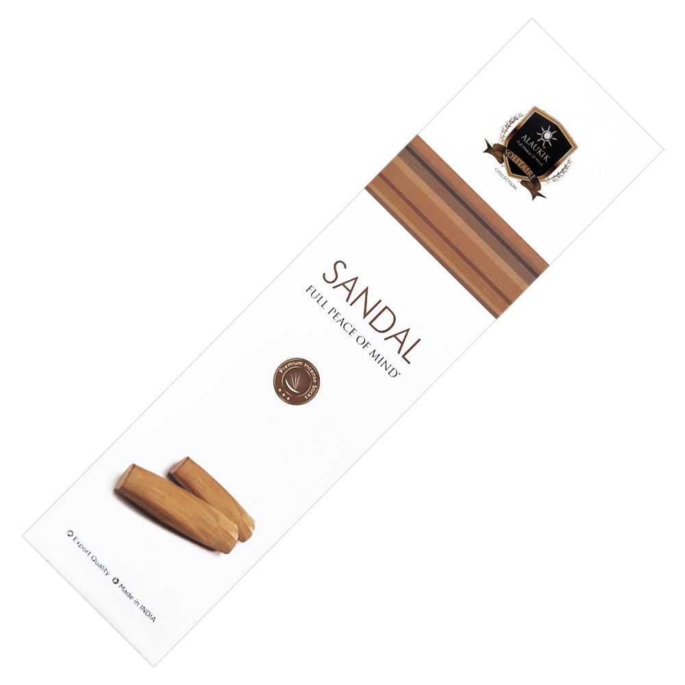 Alaukik Solitaire Collection - Sandal - 50 Gram Pack | Incense | Wiccan Center