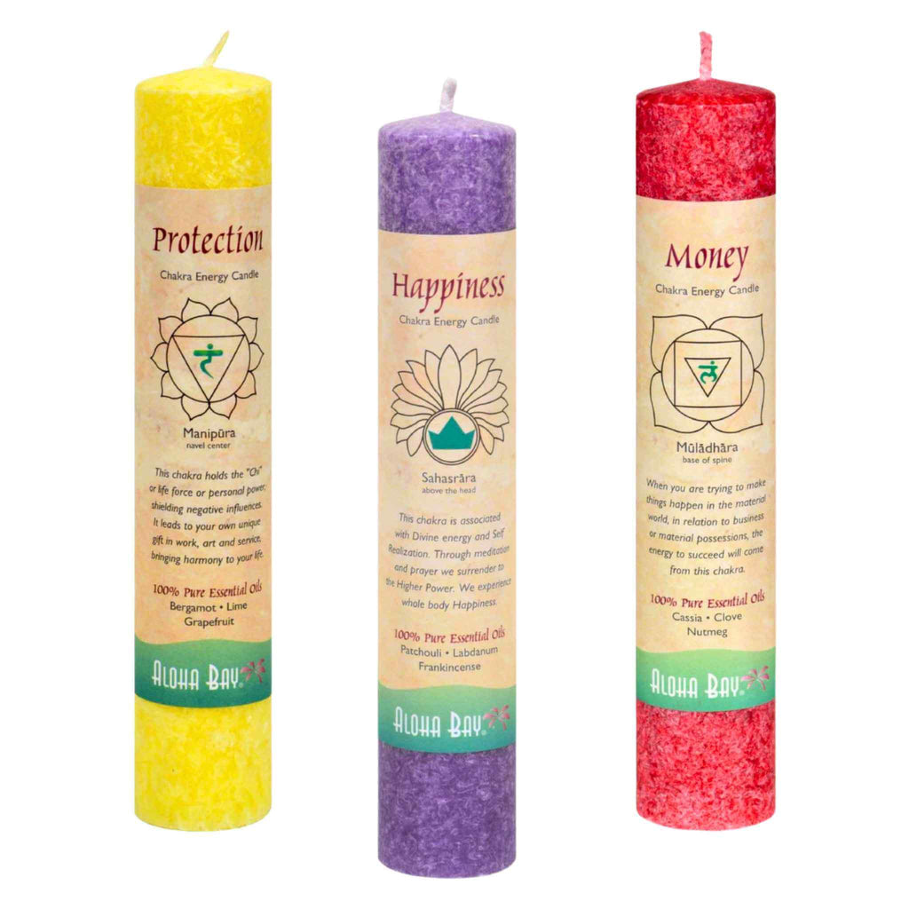 Aloha Bay 7 Chakra Energy Pillar Candle | Candles | Wiccan Center