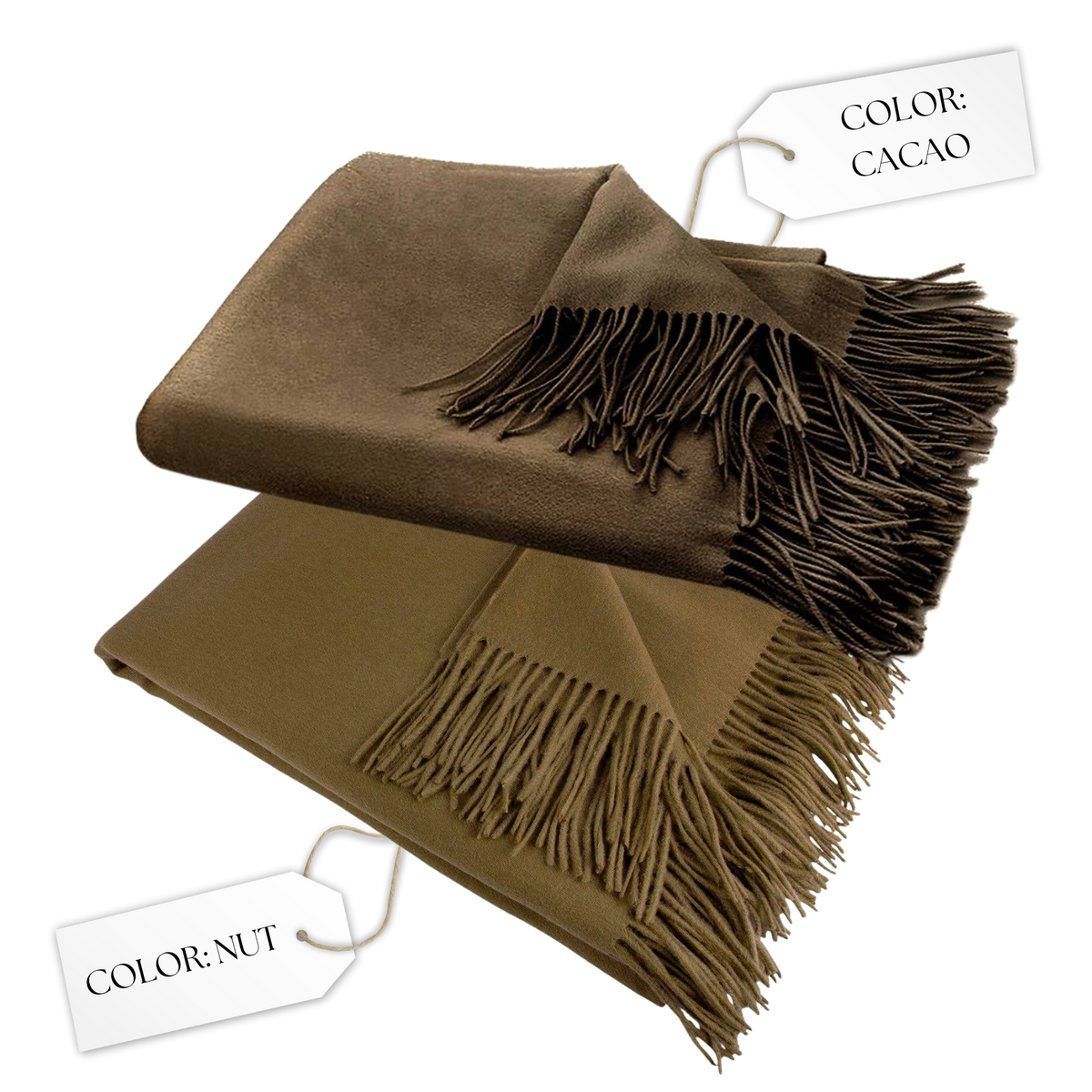 Amar Cocoa Camel Wool Throw Blanket | Throw | Wiccan Center