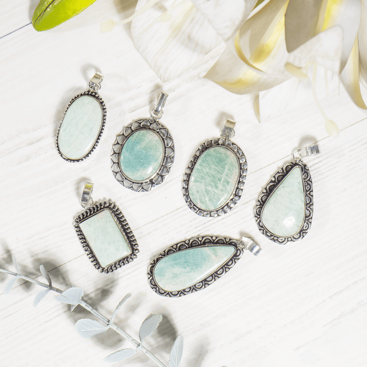 Amazonite Pendants – Natural Crystal Pendants Healing Gemstone Pendants