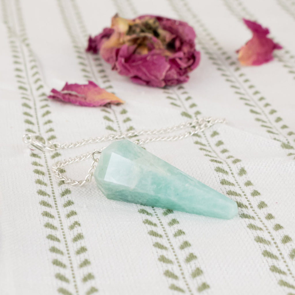 Amazonite Faceted Pendulum | Religious Items | Wiccan Center