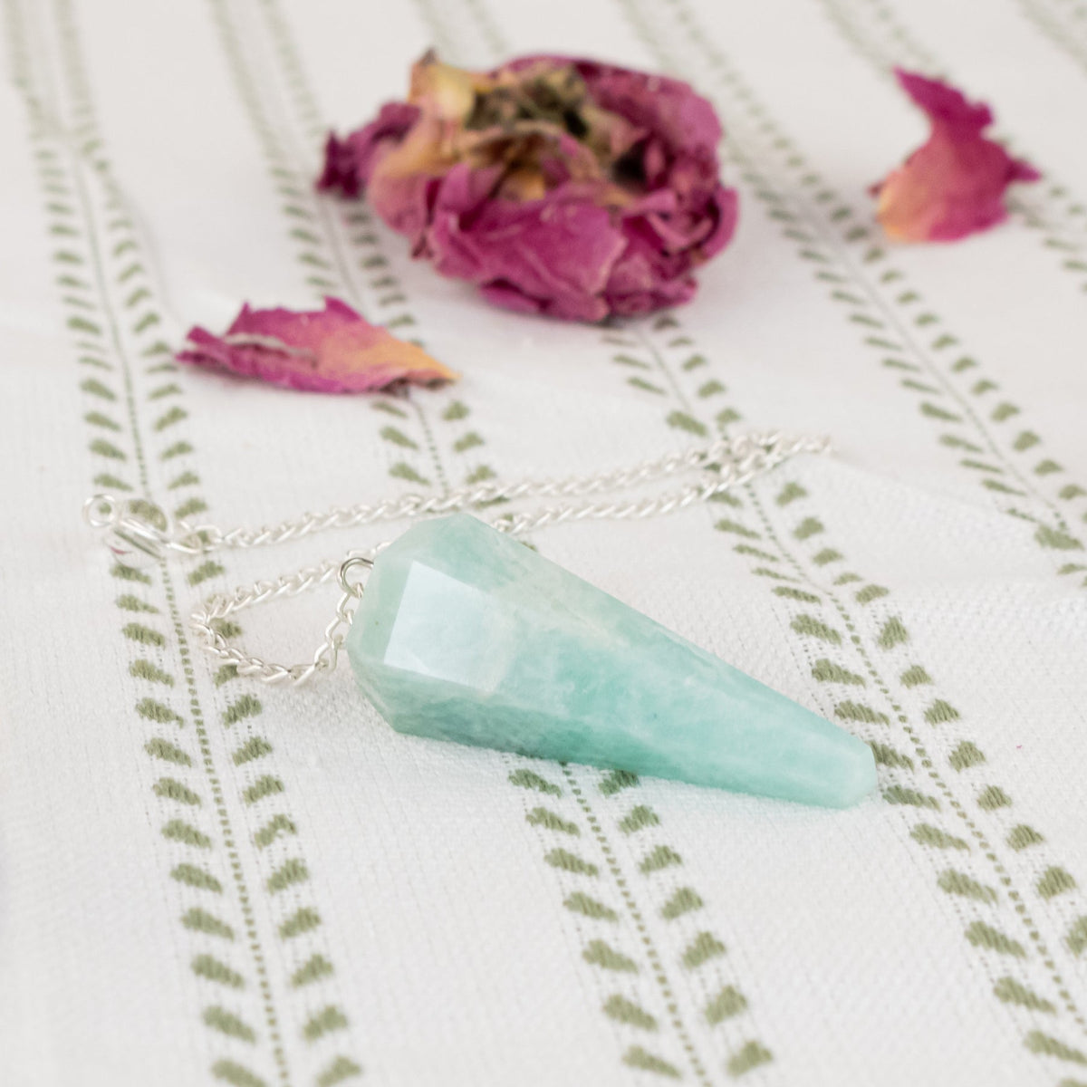 Amazonite Faceted Pendulum | Religious Items | Wiccan Center